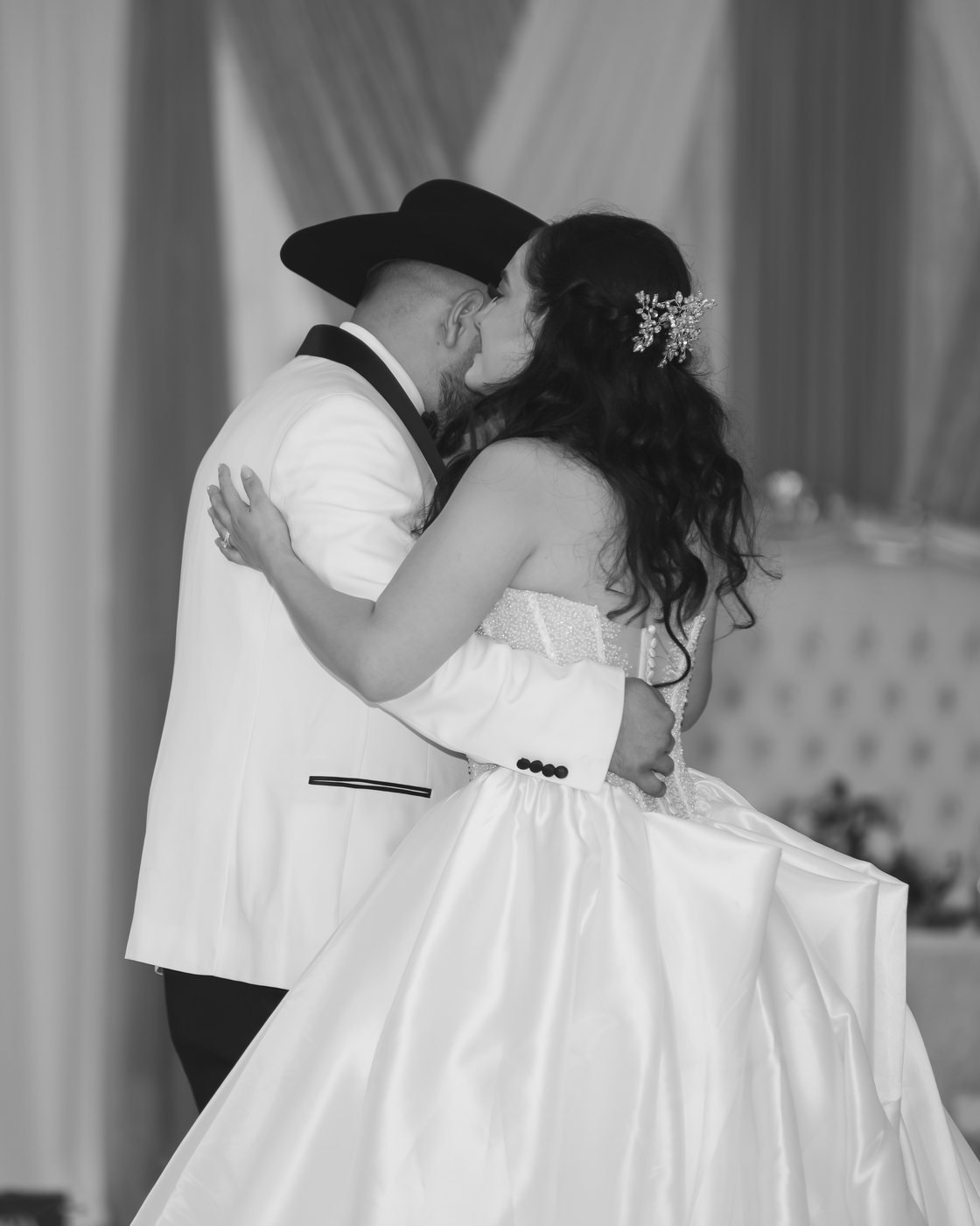 Black and white first dance