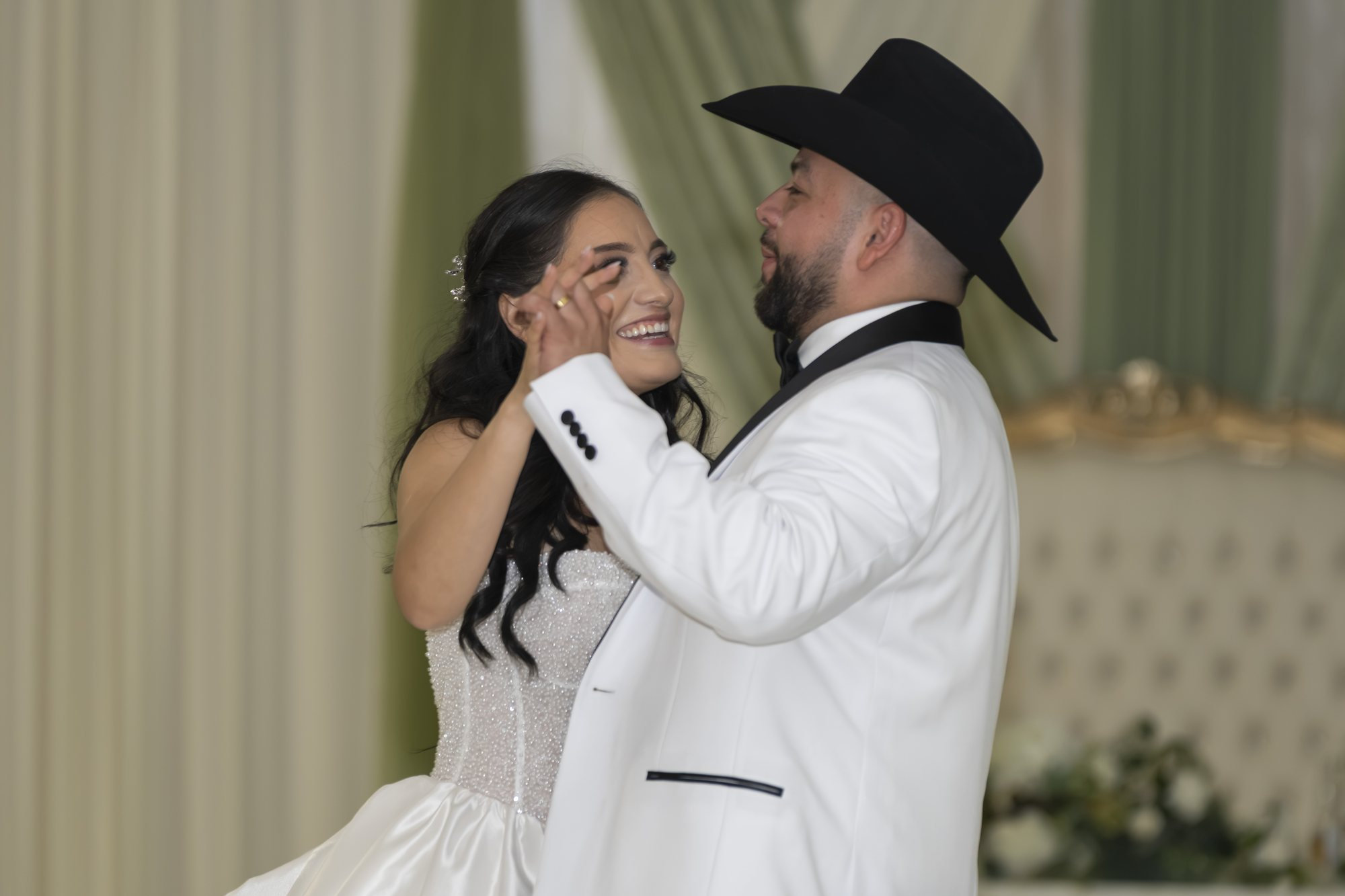 Bride and groom's first dance at El Salon, Midland